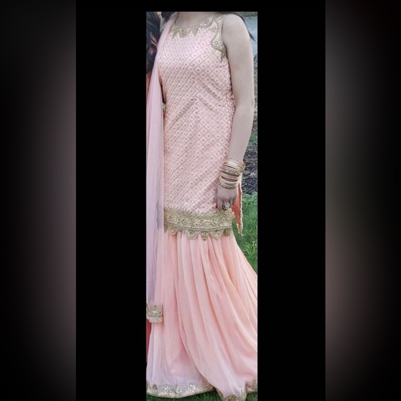 Peach gharara suit - Picture 5 of 5